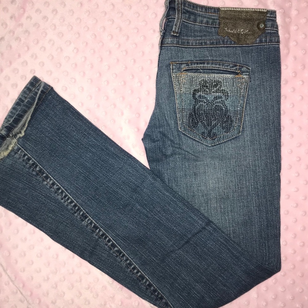 industrial cotton medium wash jeans